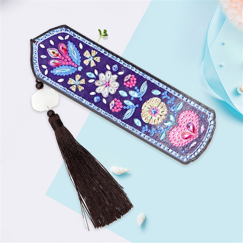 3 Pack DIY 5D Diamond Painting Bookmarks Kits, Leather Bookmark with  Tassels for Kids and Adults Crystal Rhinestone Embroidery with Tassel Cross  Stitch, Arts Craft for Book Gift 
