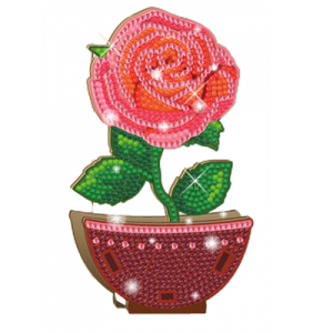 DIY Diamond Art Rose Flower Pot