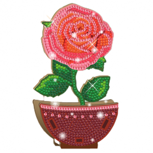 DIY Diamond Art Rose Flower Pot