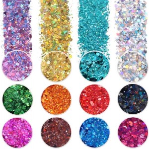 Hot selling mixed Fine and chunky Glitter for DIY crafts